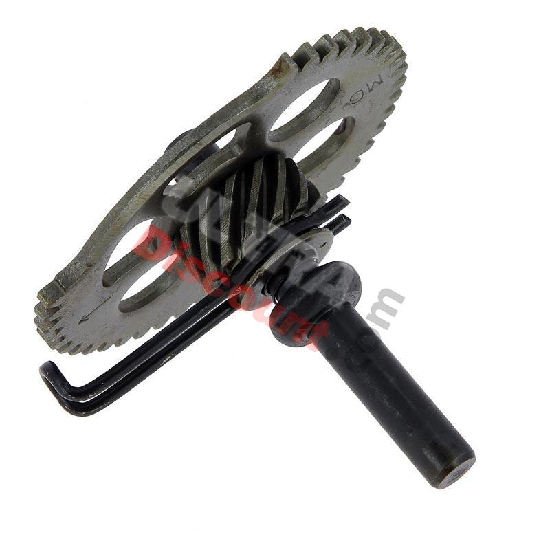 Albero di avviamento con pignone per scooter cinese GY6 125cc-150cc, Parti di scooter cinesi Albero di avviamento con pignone per scooter cinese GY6 125cc-150cc, Parti di scooter cinesi
