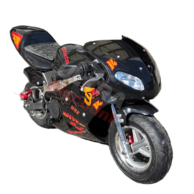 Pocket Bike 49cc nero con ottica frontale, Ricambi Mini Moto Pocket Bike 49cc nero con ottica frontale, Ricambi Mini Moto