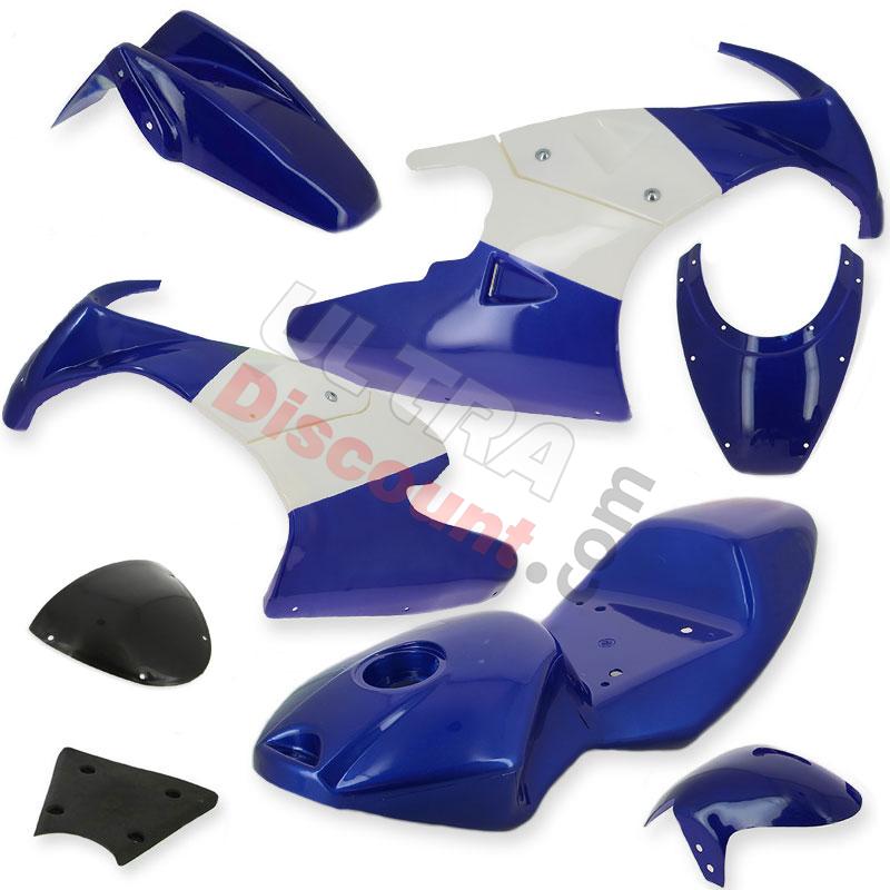 Carena per mini moto 47-49cc (blu-bianco), Ricambi Mini Moto