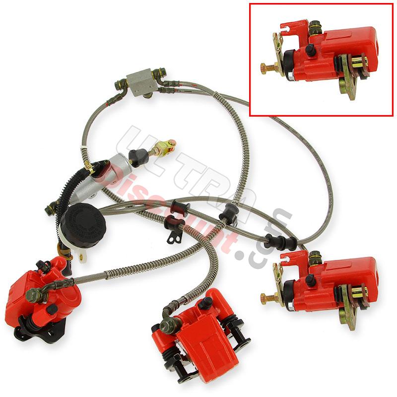 Kit completo freni idraulici per Quad Shineray 250cc ST-9E (type 2), Ricambi quad 250cc STIXE ST9E