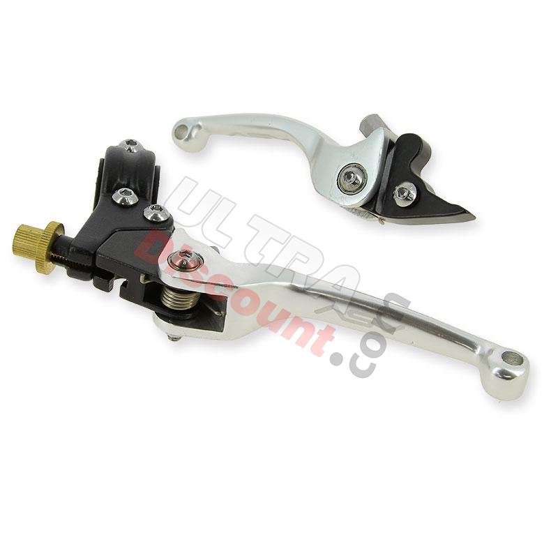 Coppia di leve per Pit Bike in alluminio UD Racing (Alu typo2), Ricambi Pit Bike