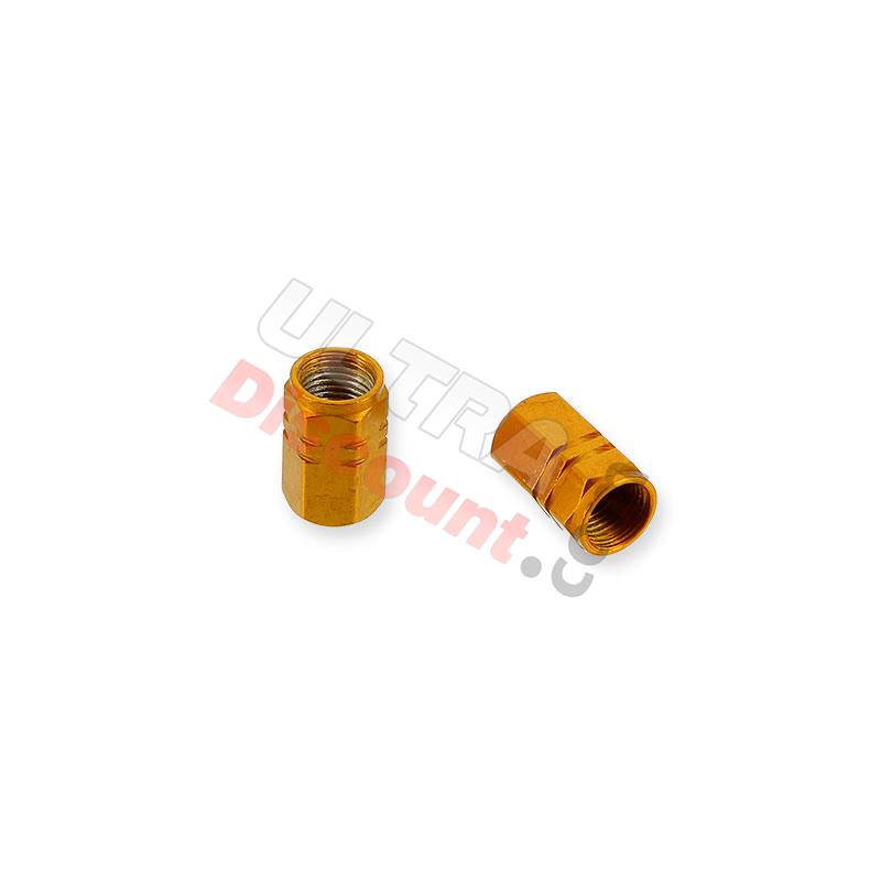 Coppia di tappi per valvole grigio oro, Ricambi Baotian BT49QT-12