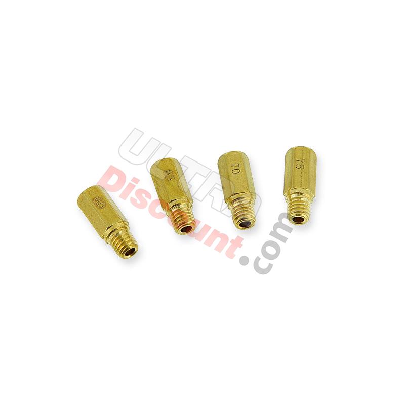 Lotto di 4 getti 60-65-70-75 per carburatore KEIHIN - KOSO, Ricambi Pit Bike