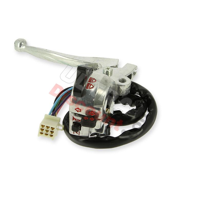 Unità comandi sinistra per Monkey Gorilla 50cc a 125cc - ALLUMINIO, Ricambi Monkey - Gorilla