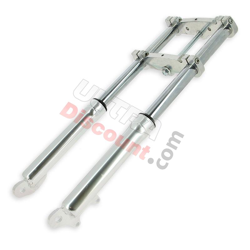 Forcella per mini moto Supermotard (145mm) argento, Ricambi pocket supermoto