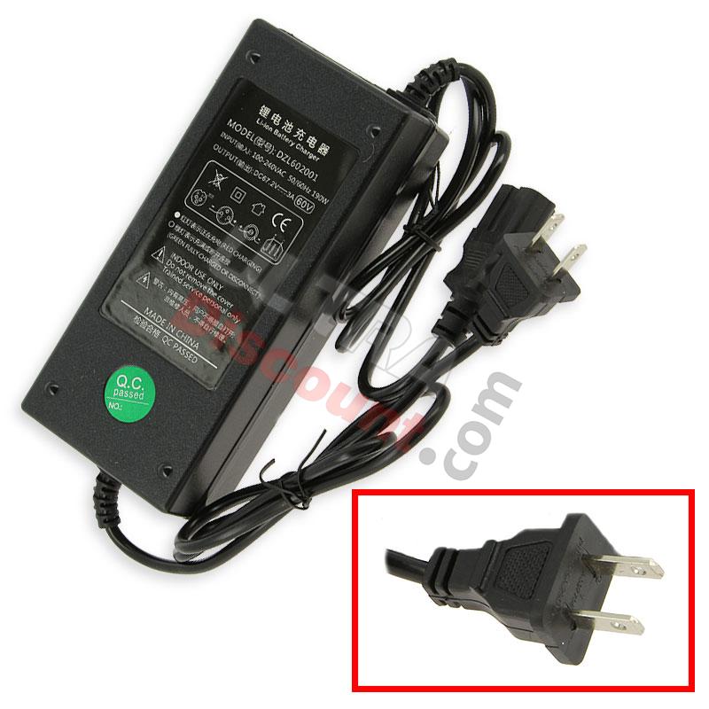 CARICABATTERIA 60V 3A DZL602001 batteria secondaria Citycoco (spina inglese), Ricambi Citycoco CARICABATTERIA 60V 3A DZL602001 batteria secondaria Citycoco (spina inglese), Ricambi Citycoco