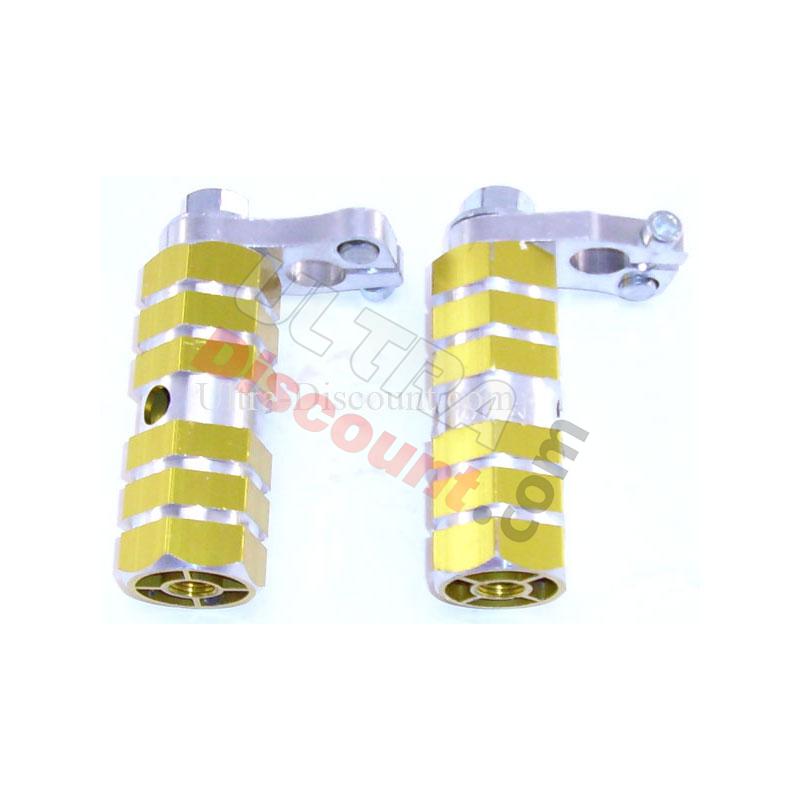 Pedane poggiapiedi in alluminio TAF01 (oro), Ricambi Pocket Blata MT4