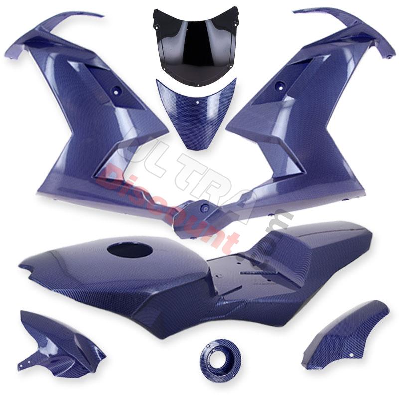 Carena Carbonio Special Edition per mini Nitro (blu), Ricambi Moto Nitro