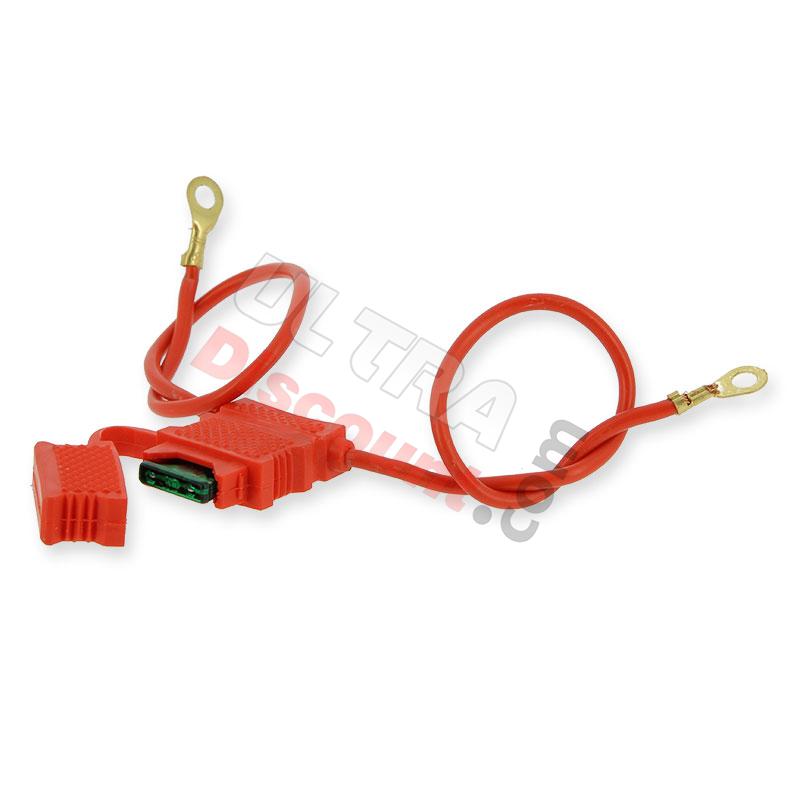 cavi di collegamento per batteria 12v con fusibile da 30A (typo2), Ricambi Moto Nitro