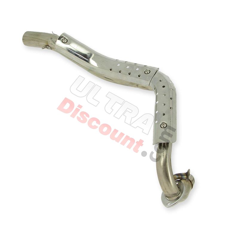 Tubo di scarico cromato per Skyteam Skymax 50cc, Ricambi Dax Skymax