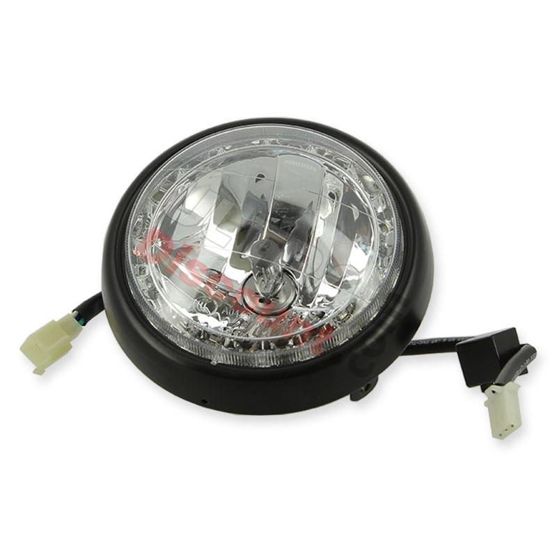 Faro anteriore Nero LED per Dax Skyteam Skymax 50-125cc Euro4, Ricambi Dax Skymax