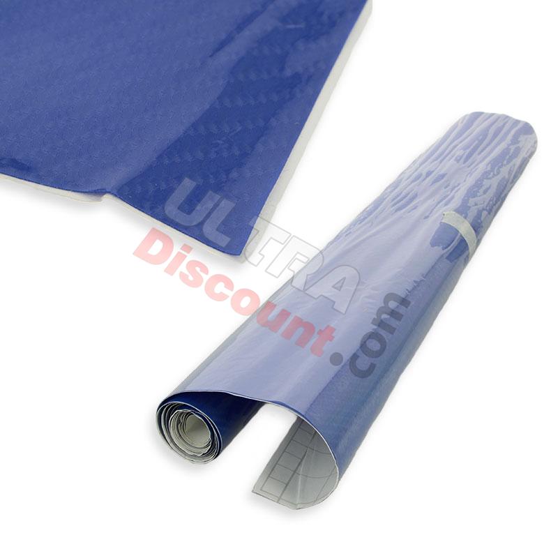 Wrap roll autoadesivo in finto carbonio per Dirt Bike (Blu), Ricambi Pit Bike