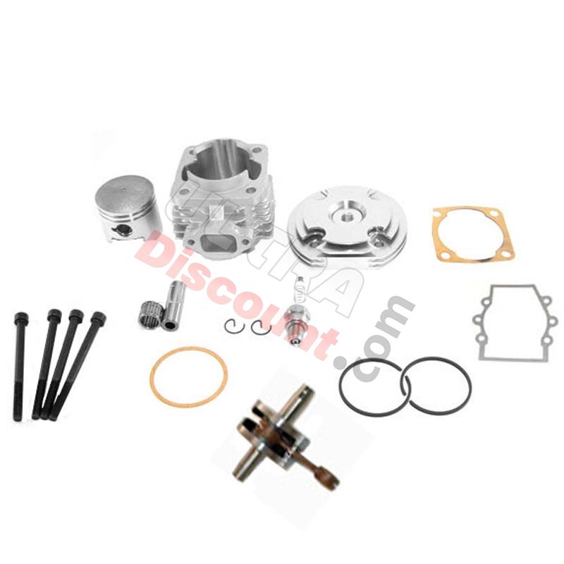 Kit 53cc 4 transferts + albero motore asse 10 mm (tipo B, Alu), Ricambi Mini moto cross Kit 53cc 4 transferts + albero motore asse 10 mm (tipo B, Alu), Ricambi Mini moto cross