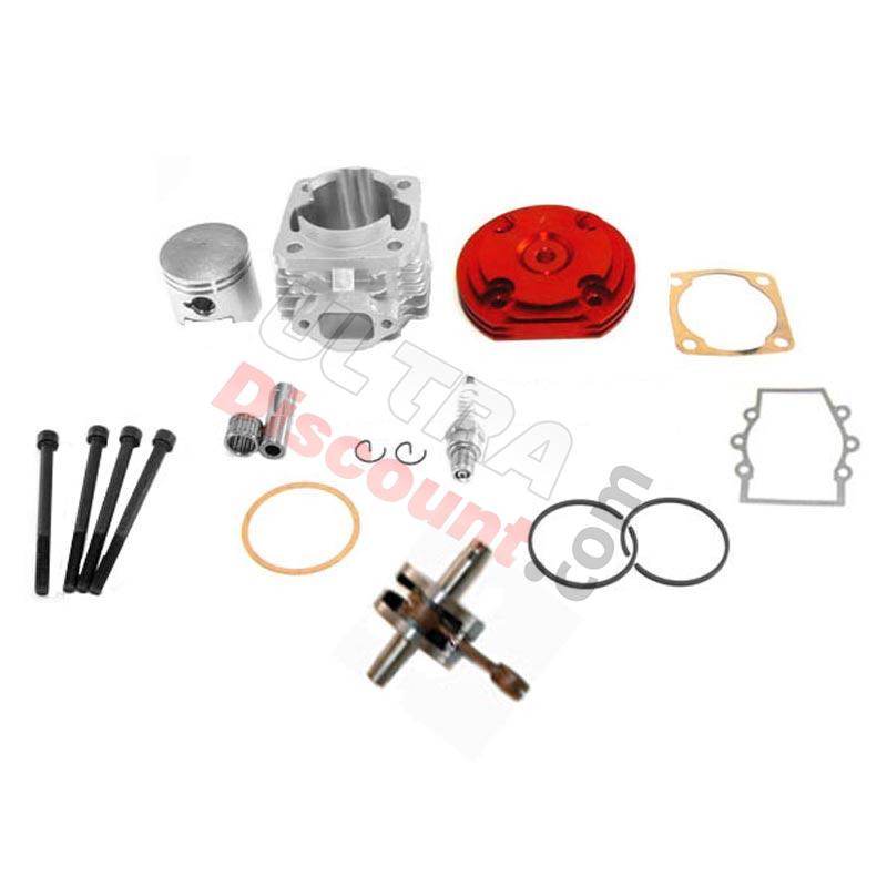 Kit 53cc 4 transferts + albero motore asse 10 mm (tipo B, rosso), Ricambi pocket supermoto Kit 53cc 4 transferts + albero motore asse 10 mm (tipo B, rosso), Ricambi pocket supermoto