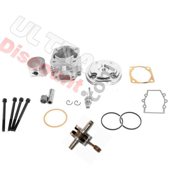 Kit 53cc 4 transferts + albero motore asse 12 mm (tipo B, Alu), Ricambi mini quad