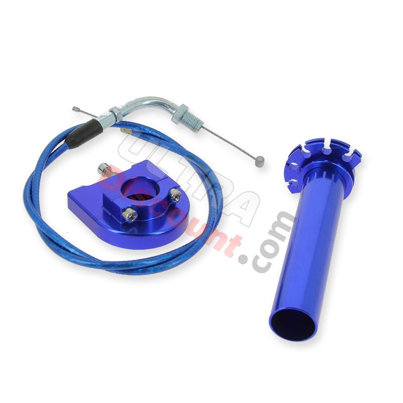 Manopola acceleratore rapida di qualità (viola) + cavo (blu), Ricambi Polini 911 GP3
