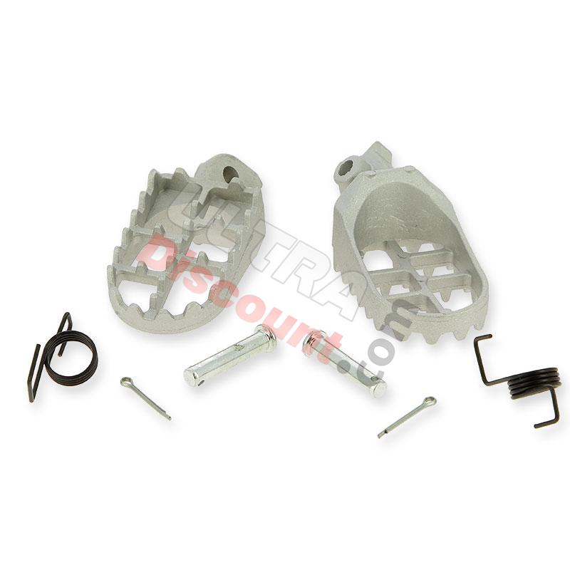 Pedane poggiapiedi in acciaio per Pit Bike (Alu), Ricambi Pit Bike