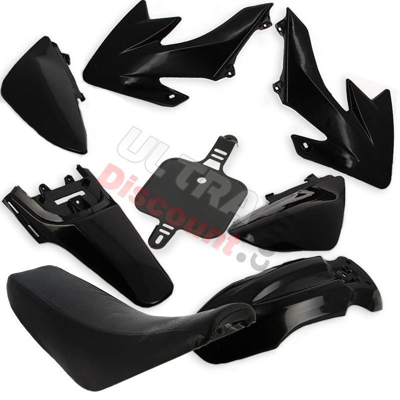 Carena adattabile su Pit Bike CRZ + sella (nera), Ricambi Pit Bike