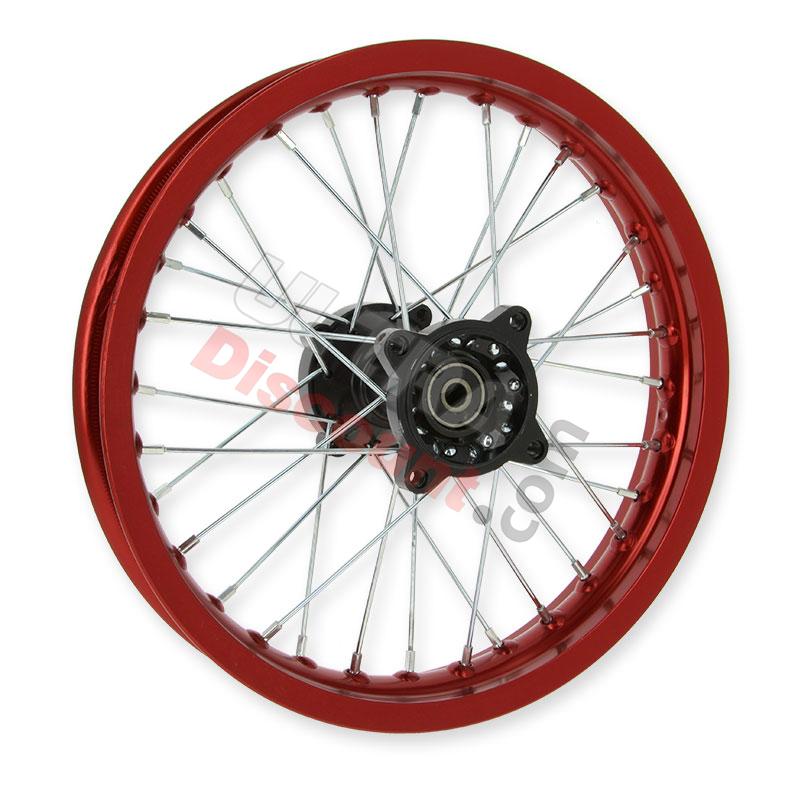 Cerchio 14'' posteriore per Pit Bike AGB30 (Rosso, tipo 4), Ricambi Pit Bike