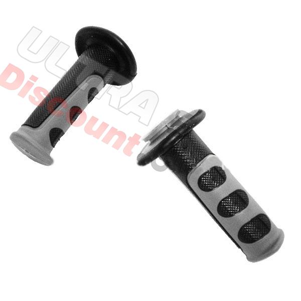 Coppia manopole Grip (Nero-grigio), Ricambi mini quad