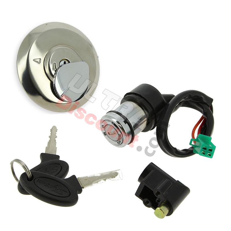 Blocchetto accensione completo e tappo serbatoio per PBR 50cc-125cc - Prima 2009, Ricambi PBR Skyteam ZB Honda Blocchetto accensione completo e tappo serbatoio per PBR 50cc-125cc - Prima 2009, Ricambi PBR Skyteam ZB Honda
