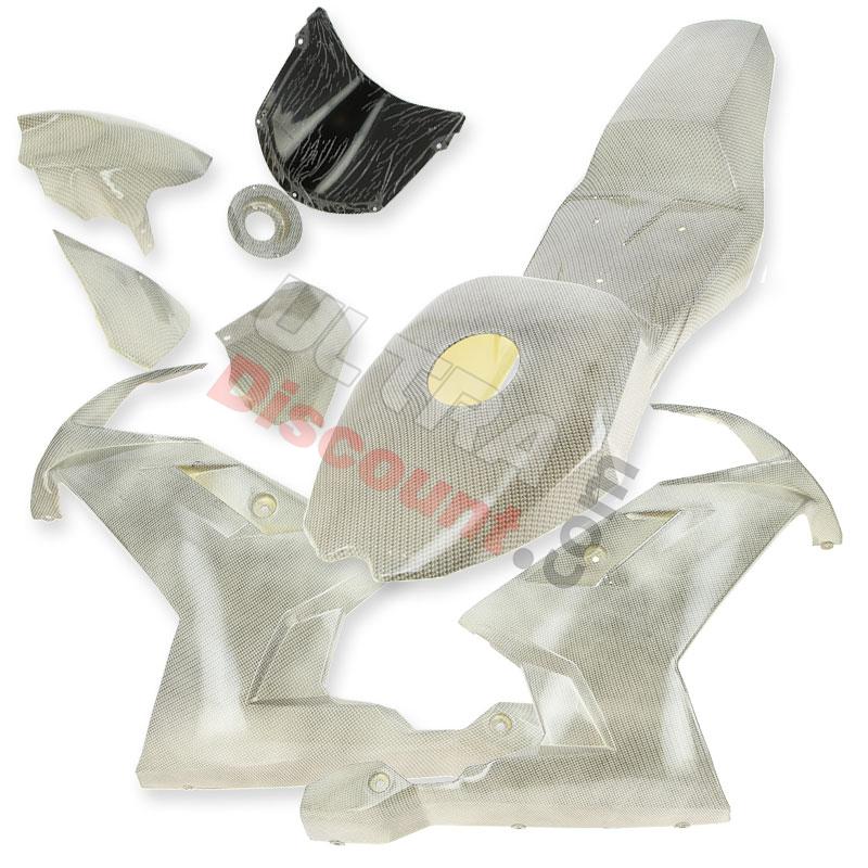 Carena Carbonio Special Edition per mini MT4 (bianca), Ricambi Pocket Blata MT4