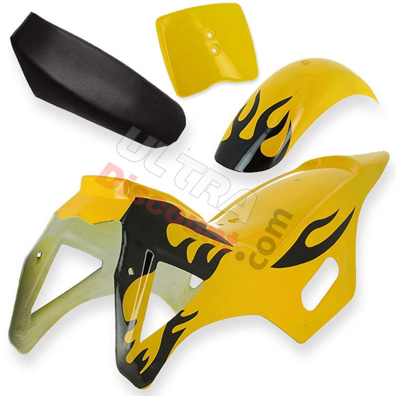 Carena per mini moto cross (Giallo-nera, tipo 1), Ricambi Mini moto cross Carena per mini moto cross (Giallo-nera, tipo 1), Ricambi Mini moto cross