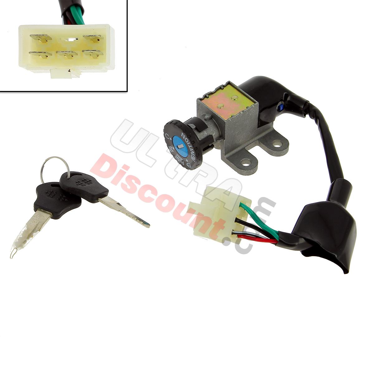 Blocchetto accensione per scooter Baotian BT49QT-9, Ricambi Baotian BT49QT-9