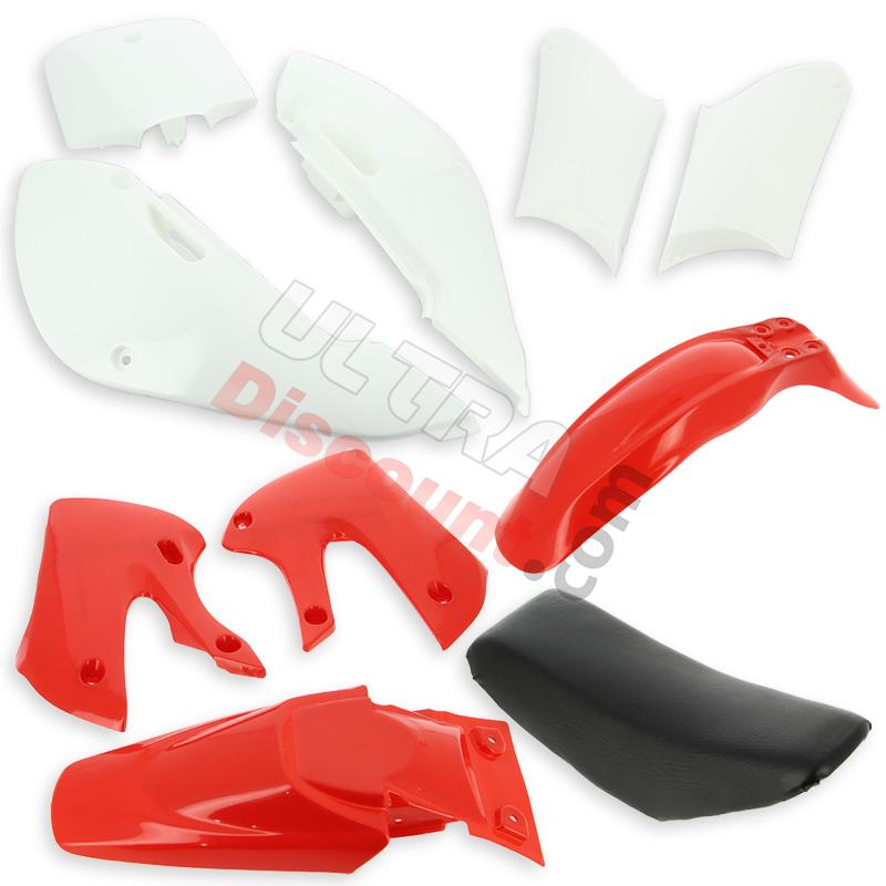 Carena per Pit Bike da 125cc a 250cc + Sella (rossa), Ricambi Pit Bike Carena per Pit Bike da 125cc a 250cc + Sella (rossa), Ricambi Pit Bike