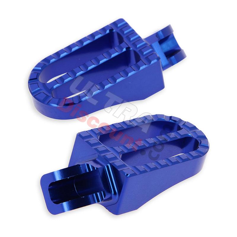 Pedane poggiapiedi Tuning in alluminio perYAMAHA PW80 (blu), ricambi YAMAHA PW80