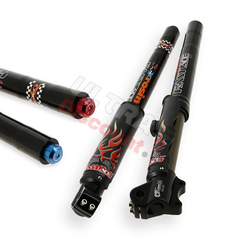 Steli forcella di Alta Qualità 645mm, asse di 12mm - Nero, Ricambi Pit Bike
