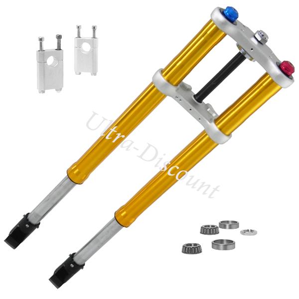 Forcella completa per Pit Bike (alta gamma, oro, 700mm), Ricambi Pit Bike