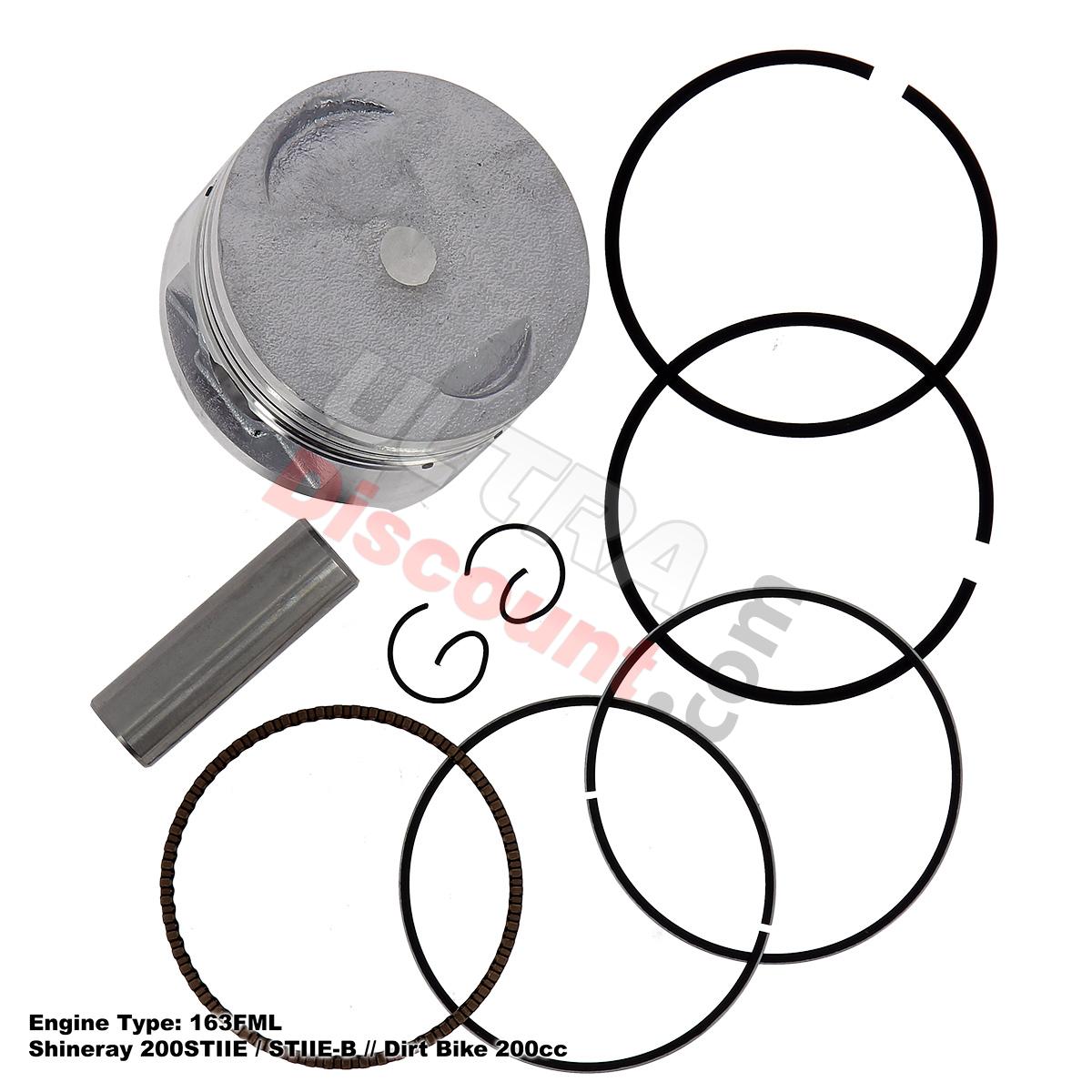 Kit pistone 63.5mm Pit Bike 200 cc (tipo 1), Ricambi Pit Bike