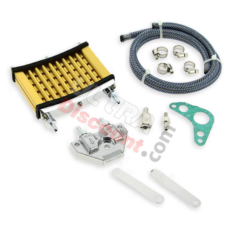 Radiatore olio UD Racing per Pit Bike (oro), Ricambi Pit Bike