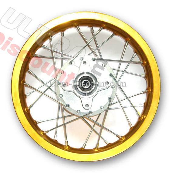 Cerchio posteriore per Pit Bike 14'' (tipo 3, oro), Ricambi Pit Bike Cerchio posteriore per Pit Bike 14'' (tipo 3, oro), Ricambi Pit Bike