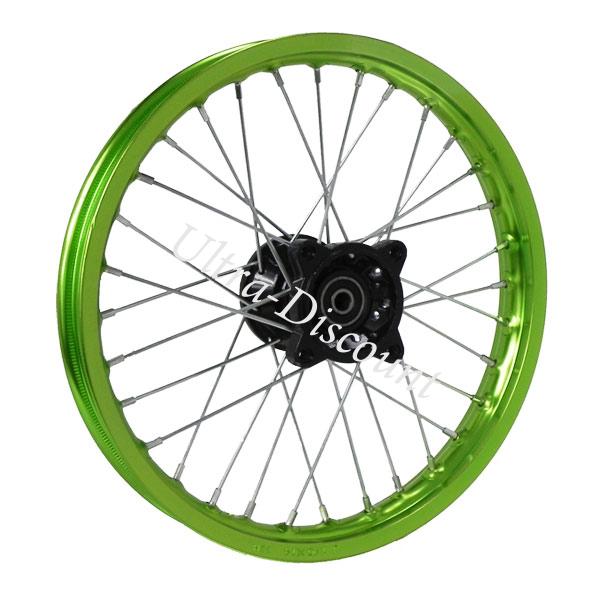 Cerchio anteriore per Pit Bike 14'' (tipo 2, verde), Ricambi Pit Bike Cerchio anteriore per Pit Bike 14'' (tipo 2, verde), Ricambi Pit Bike