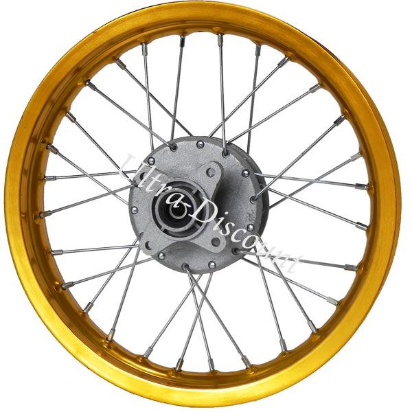 Cerchio posteriore per Pit Bike 14'' (tipo 5, oro), Ricambi Pit Bike Cerchio posteriore per Pit Bike 14'' (tipo 5, oro), Ricambi Pit Bike
