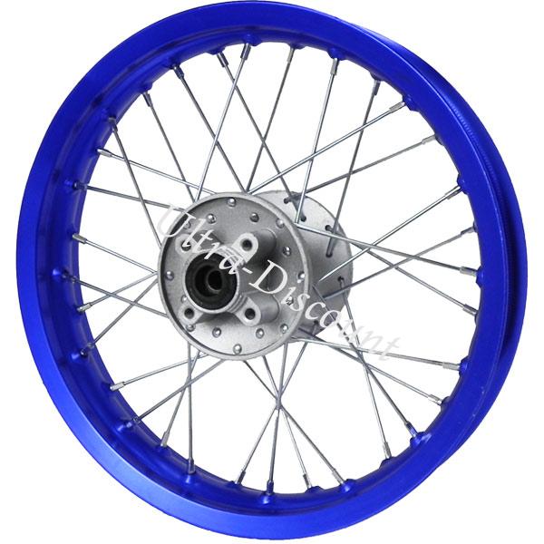 Cerchio posteriore per Pit Bike 14'' (tipo 1, blu), Ricambi Pit Bike