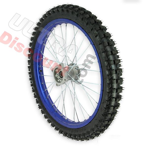 Ruota anteriore 19'' per Pit Bike AGB30 - Blu, Ricambi Pit Bike