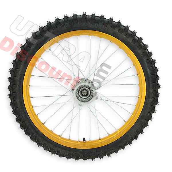 Ruota anteriore 19'' per Pit Bike AGB30 - oro, Ricambi Pit Bike Ruota anteriore 19'' per Pit Bike AGB30 - oro, Ricambi Pit Bike