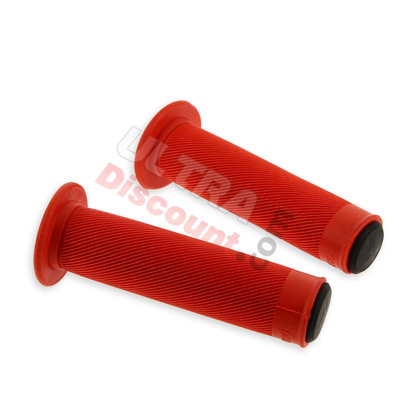 Coppia manopole Grip rosso per Ricambi Polini 911 e GP3, Manopole, cavi,  Ricambi Polini 911 GP3 