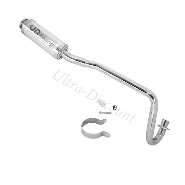 Marmitta UD Racing per Pit Bike Chrome, Ricambi Pit Bike