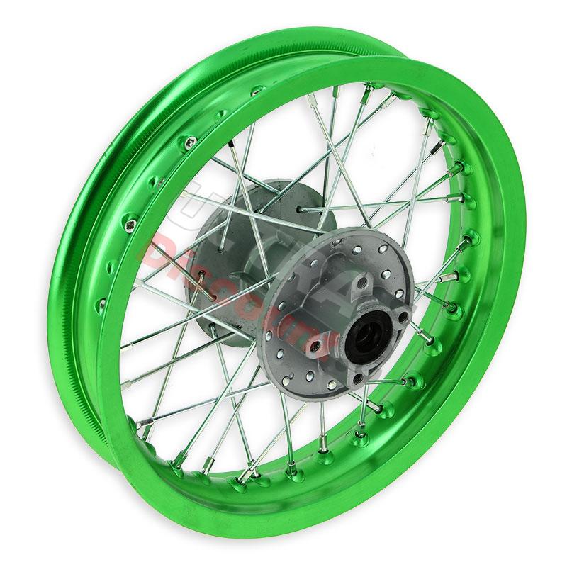 Cerchio posteriore per Pit Bike 12'' (tipo 1, verde), Ricambi Pit Bike