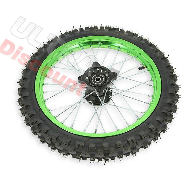 Ruota anteriore 14'' per Pit Bike AGB29 (verde), Ricambi Pit Bike Ruota anteriore 14'' per Pit Bike AGB29 (verde), Ricambi Pit Bike