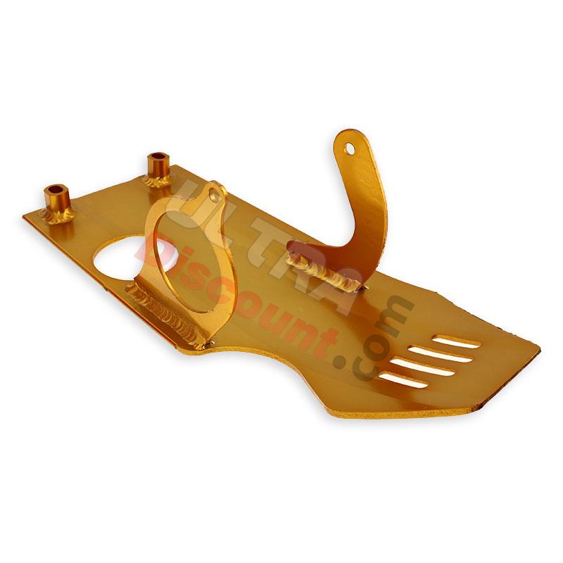 Piastra inferiore motore per Pit Bike avente un motorino di avviamento (Oro), Ricambi Pit Bike