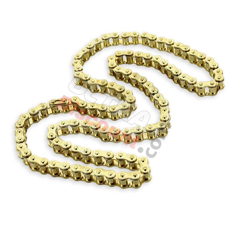 Catena per Pit Bike a 51 maglie (H428, Oro), Ricambi Pit Bike