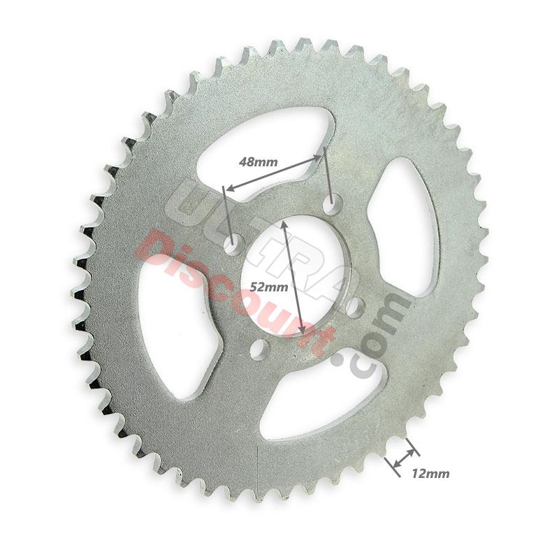 Corona rinforzata a 48 denti per Pit Bike (tipo 2, 420), Ricambi Pit Bike