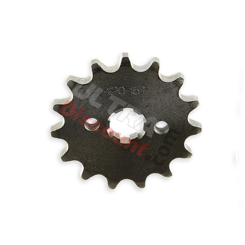 Pignone rinforzato a 15 denti Per Pit Bike 420 Ø:17mm, Ricambi Pit Bike