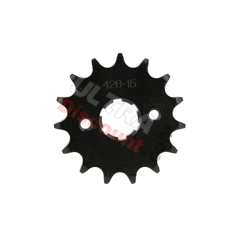 Pignone rinforzato a 15 denti per Pit Bike (428 : Ø:20mm), Ricambi Pit Bike