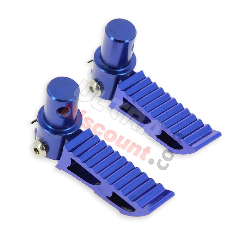 Pedane poggiapiedi Tuning in blu typo3 per Pocket Bike, Ricambi Mini Moto